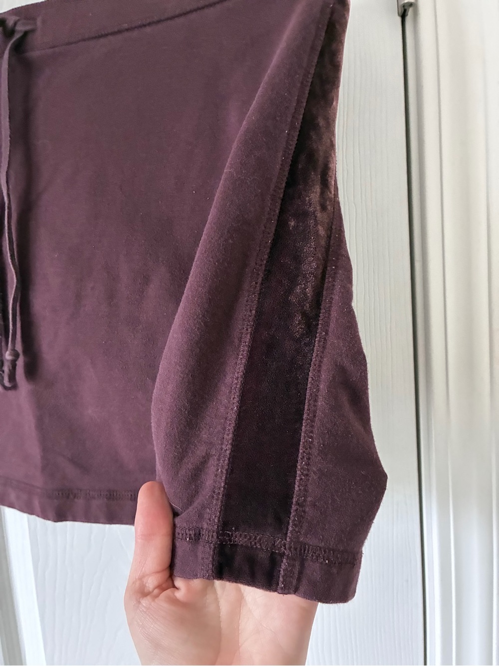 Express Plum Drawstring Mini Skirt - Deep Berry - Picture 2 of 3